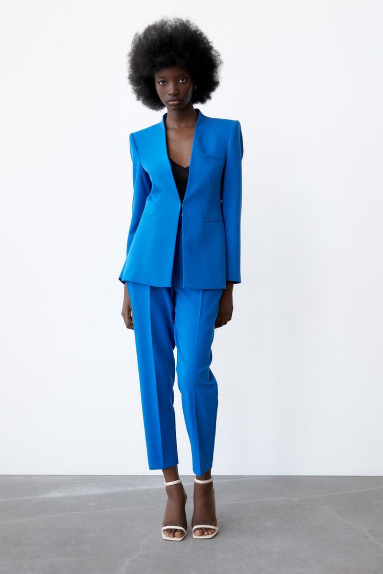 Inverted collar blazer best sale